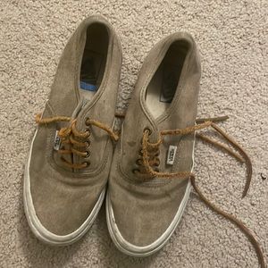 Beige Vans Sneakers with Leather Laces